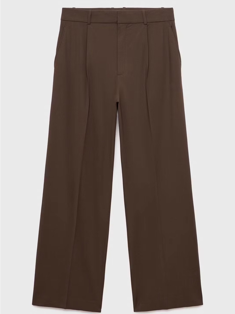 Mango Wide-Leg Trousers in Brown